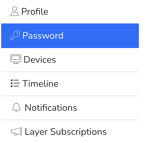Mavtrek screenshot for My Settings