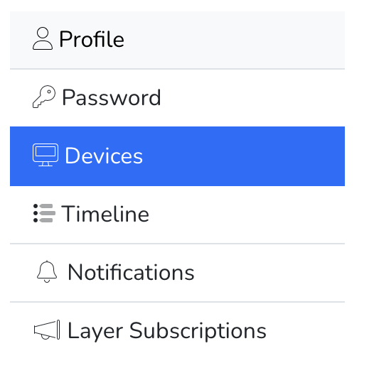 Mavtrek screenshot for My Settings